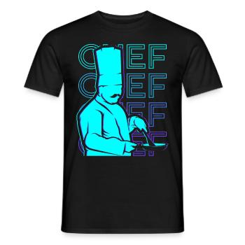 Chef Cooking Retro Cadeau - T-shirt homme - noir - Devant - AI Model Male 178 light (178cm)
