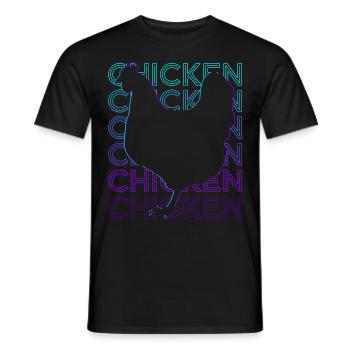 Poulet Rétro Cadeau - T-shirt homme - noir - Devant - AI Model Male 178 light (178cm)