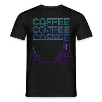 Kaffee Retro Geschenk - Männer T-Shirt - Schwarz - Vorne - AI Model Male 178 light (178cm)