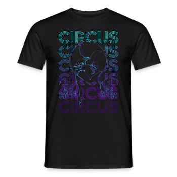 Cadeau Rétro Cirque - T-shirt homme - noir - Devant - AI Model Male 178 light (178cm)
