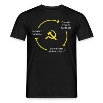 Anti-Sozialismus Anti-Kommunismus Pro-Kapitalismus - Männer T-Shirt - Schwarz - Vorne - AI Model Male 178 light (178cm)