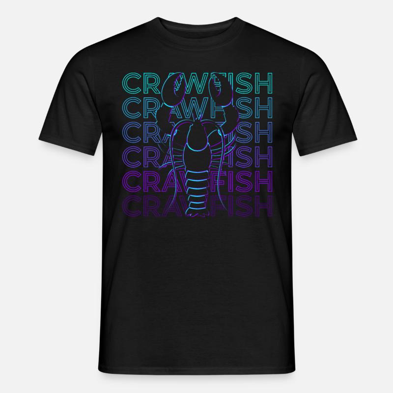 Flusskrebse Retro Geschenk - Männer T-Shirt - Schwarz