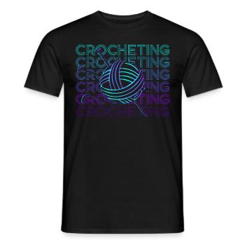 Crochet Crochet Crochet Cadeau Rétro - T-shirt homme - noir - Devant - AI Model Male 178 light (178cm)