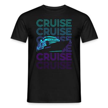 Cadeau rétro de navire de croisière - T-shirt homme - noir - Devant - AI Model Male 178 light (178cm)