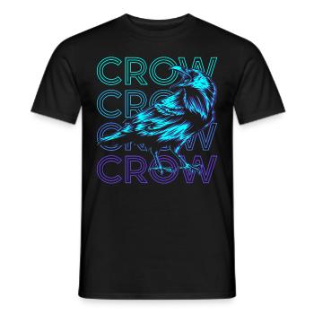 Corbeau Corbeau Rétro Cadeau - T-shirt homme - noir - Devant - AI Model Male 178 light (178cm)