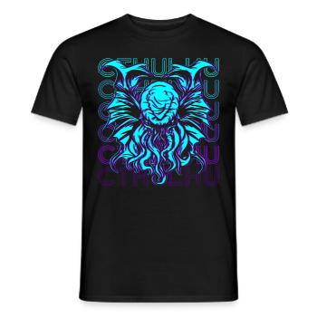 Cthulhu Necronomicon Monster Retro Geschenk - Männer T-Shirt - Schwarz - Vorne - AI Model Male 178 light (178cm)
