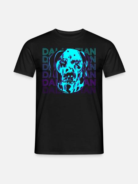 Cadeau rétro dalmate - T-shirt homme - noir