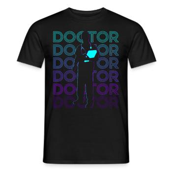 Doktor Retro Geschenk - Männer T-Shirt - Schwarz - Vorne - AI Model Male 178 light (178cm)
