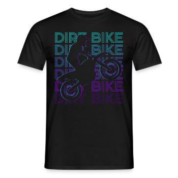 Dirt Bike Motocross Moto Retro Cadeau - T-shirt homme - noir - Devant - AI Model Male 178 light (178cm)