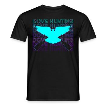 Pigeon Chasse Pigeon Hunter Retro Cadeau - T-shirt homme - noir - Devant - AI Model Male 178 light (178cm)