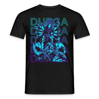 Durga Hindu Goddess Ancient Hindu Mythology Geschen - Men's T-Shirt - black - Front - AI Model Male 178 light (178cm)