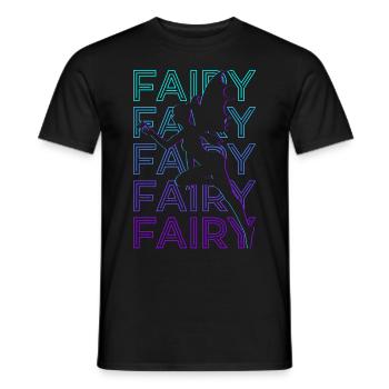 Cadeau Rétro Fée - T-shirt homme - noir - Devant - AI Model Male 178 light (178cm)