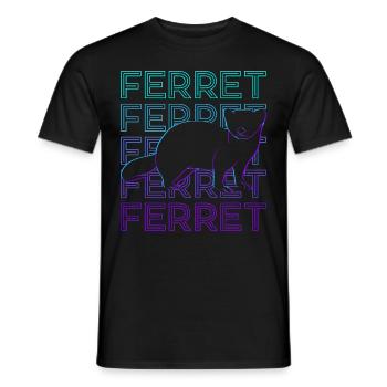 Ferret Retro Cadeau - T-shirt homme - noir - Devant - AI Model Male 178 light (178cm)