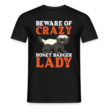Funny honey badger - Men's T-Shirt - black - Front - AI Model Male 178 light (178cm)