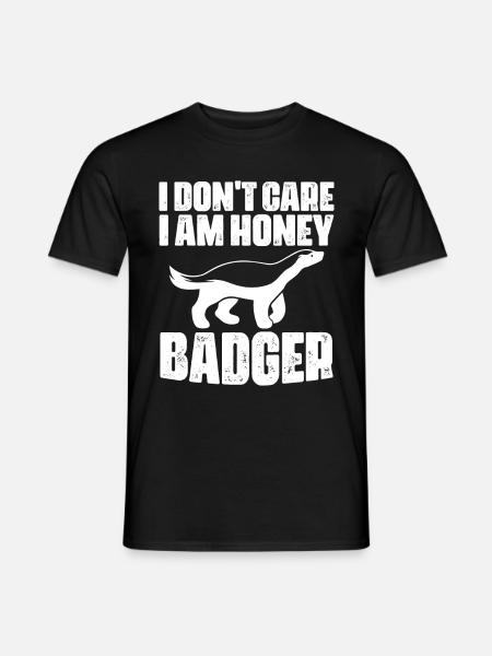 Funny honey badger - Men's T-Shirt - black