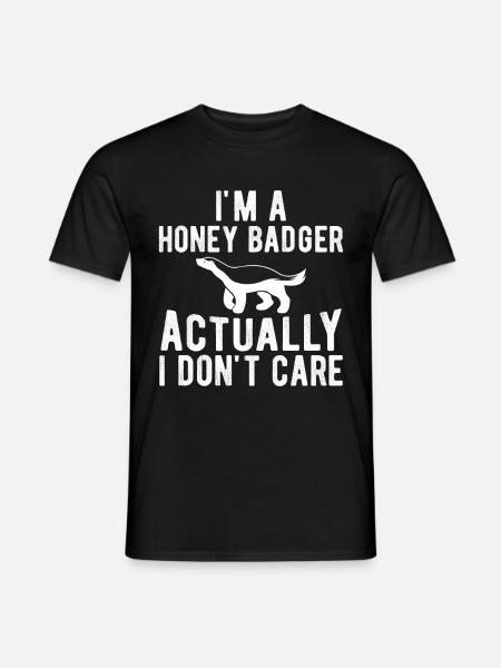 Lustiger Honigdachs - Männer T-Shirt - Schwarz