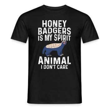 Drôle de blaireau de miel - T-shirt homme - noir - Devant - AI Model Male 178 light (178cm)