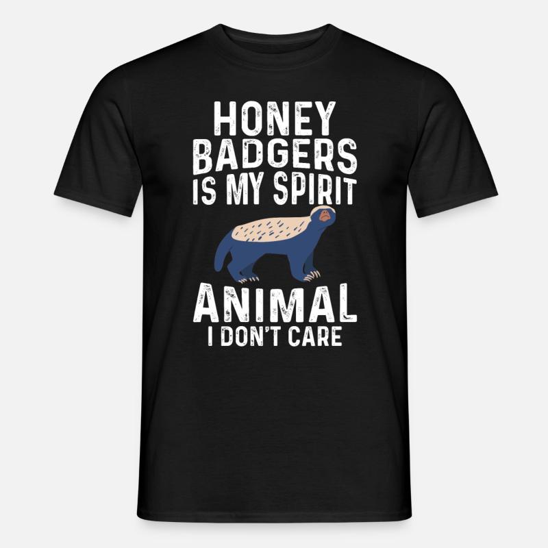 Funny honey badger - Men's T-Shirt - black