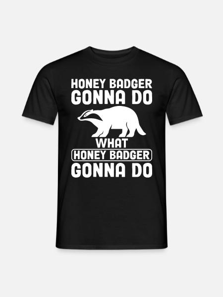 Funny honey badger - Men's T-Shirt - black