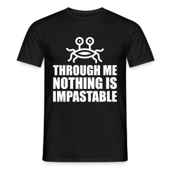 Fliegendes Spaghettimonster FSM - Männer T-Shirt - Schwarz - Vorne - AI Model Male 178 light (178cm)