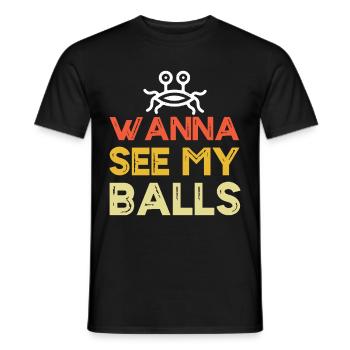 Flying Spaghetti Monster Pastafarianism - Men's T-Shirt - black - Front - AI Model Male 178 light (178cm)