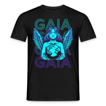 Gaia Griechische Göttin Mutter Erde Retro - Männer T-Shirt - Schwarz - Vorne - AI Model Male 178 light (178cm)