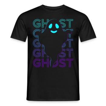 Ghost Spirit Retro - Männer T-Shirt - Schwarz - Vorne - AI Model Male 178 light (178cm)