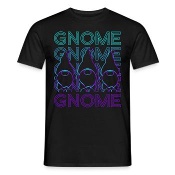 Gnome Elfe Nain Rétro - T-shirt homme - noir - Devant - AI Model Male 178 light (178cm)