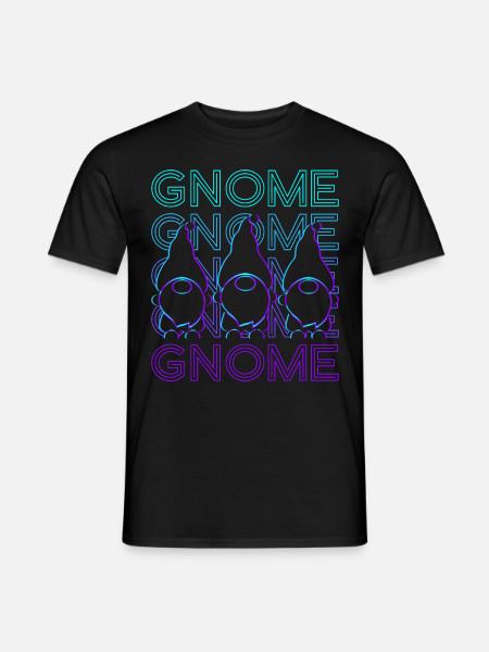 Gnome Elf Dwarf Retro - Men's T-Shirt - black