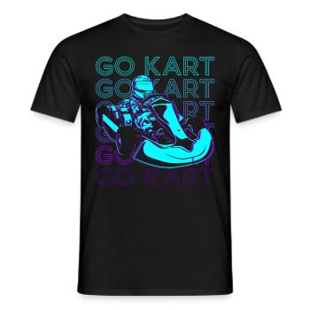 Go Kart Racing Go Kart Racer Rétro - T-shirt homme - noir - Devant - AI Model Male 178 light (178cm)