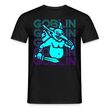 Goblin Hobgoblin Retro - Men's T-Shirt - black - Front - AI Model Male 178 light (178cm)