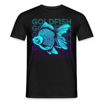 Goldfish Retro - Men's T-Shirt - black - Front - AI Model Male 178 light (178cm)