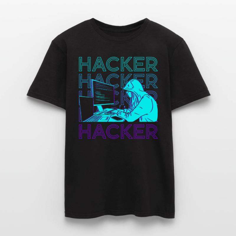 Hacker Hacking Hack Coding Programmierung Retro Männer T-Shirt