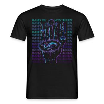 Hand of Mysteries Alchemy Alchemist - Men's T-Shirt - black - Front - AI Model Male 178 light (178cm)
