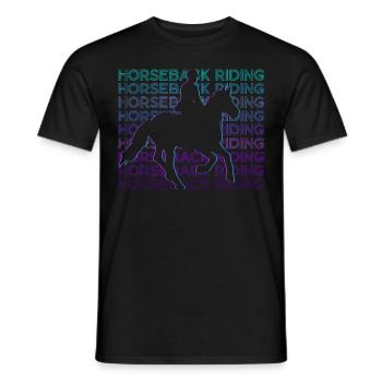 Horseback Riding Equestrian Sport Rider - Men's T-Shirt - black - Front - AI Model Male 178 light (178cm)