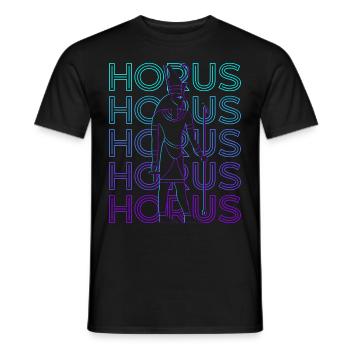Œil d’Horus Dieu égyptien Egypte ancienne Retr - T-shirt homme - noir - Devant - AI Model Male 178 light (178cm)