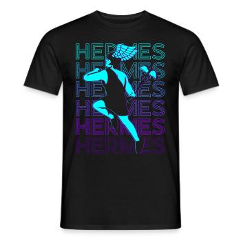 Hermes God of Speed Greek God - Men's T-Shirt - black - Front - AI Model Male 178 light (178cm)