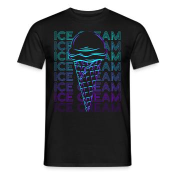 Crème glacée Rétro - T-shirt homme - noir - Devant - AI Model Male 178 light (178cm)