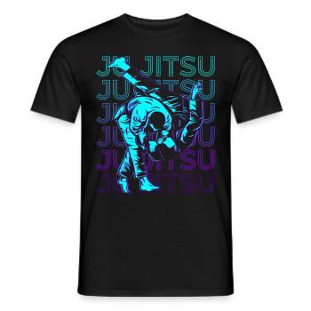 Ju Jitsu Jiu Jitsu Jujutsu Retro - Men's T-Shirt - black - Front - AI Model Male 178 light (178cm)
