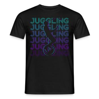 Jonglieren Jongleur Retro - Männer T-Shirt - Schwarz - Vorne - AI Model Male 178 light (178cm)