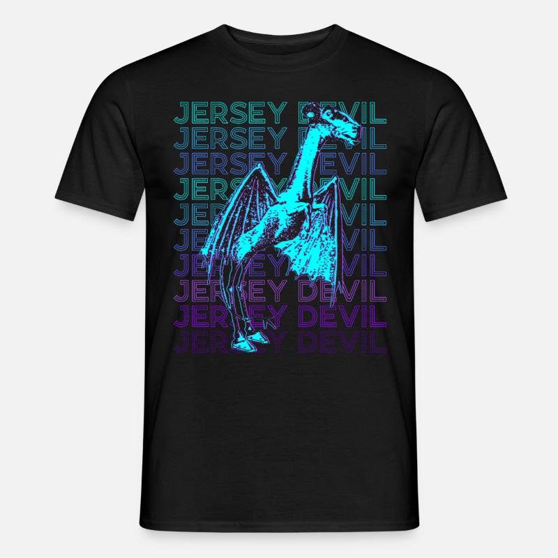 Jersey Devil Cryptozoology Retro - Men's T-Shirt - black