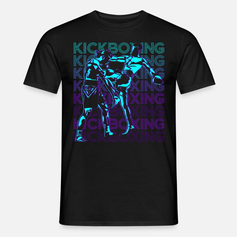 Kickboxen Retro Kickboxer - Männer T-Shirt - Schwarz