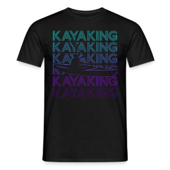 Kajakfahren Kajakfahrer Kajak Retro - Männer T-Shirt - Schwarz - Vorne - AI Model Male 178 light (178cm)
