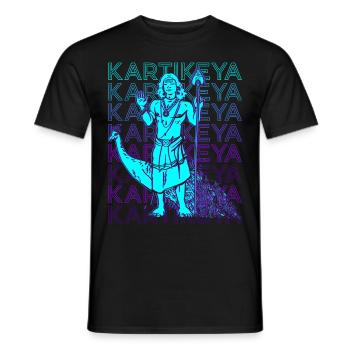 Kartikeya Hindu Gott Hindu Mythologie Antiker Gott - Männer T-Shirt - Schwarz - Vorne - AI Model Male 178 light (178cm)
