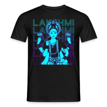 Lakshmi Hindu-Göttin Hindu-Mythologie - Männer T-Shirt - Schwarz - Vorne - AI Model Male 178 light (178cm)