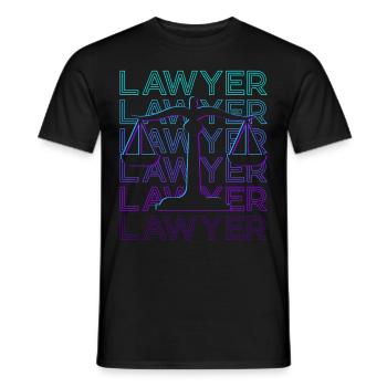 Rechtsanwalt Rechtsanwalt Skalen der Gerechtigkeit - Männer T-Shirt - Schwarz - Vorne - AI Model Male 178 light (178cm)