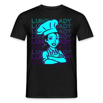 Lunch Lady Retro - Männer T-Shirt - Schwarz - Vorne - AI Model Male 178 light (178cm)