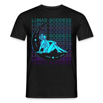 Moon Goddess Wicca Pagan Retro - Men's T-Shirt - black - Front - AI Model Male 178 light (178cm)