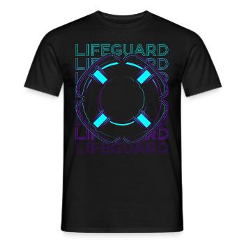 Sauveteur Rétro - T-shirt homme - noir - Devant - AI Model Male 178 light (178cm)