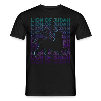 Löwe von Juda Jude Jude Hebräisch Israelit Israel - Männer T-Shirt - Schwarz - Vorne - AI Model Male 178 light (178cm)